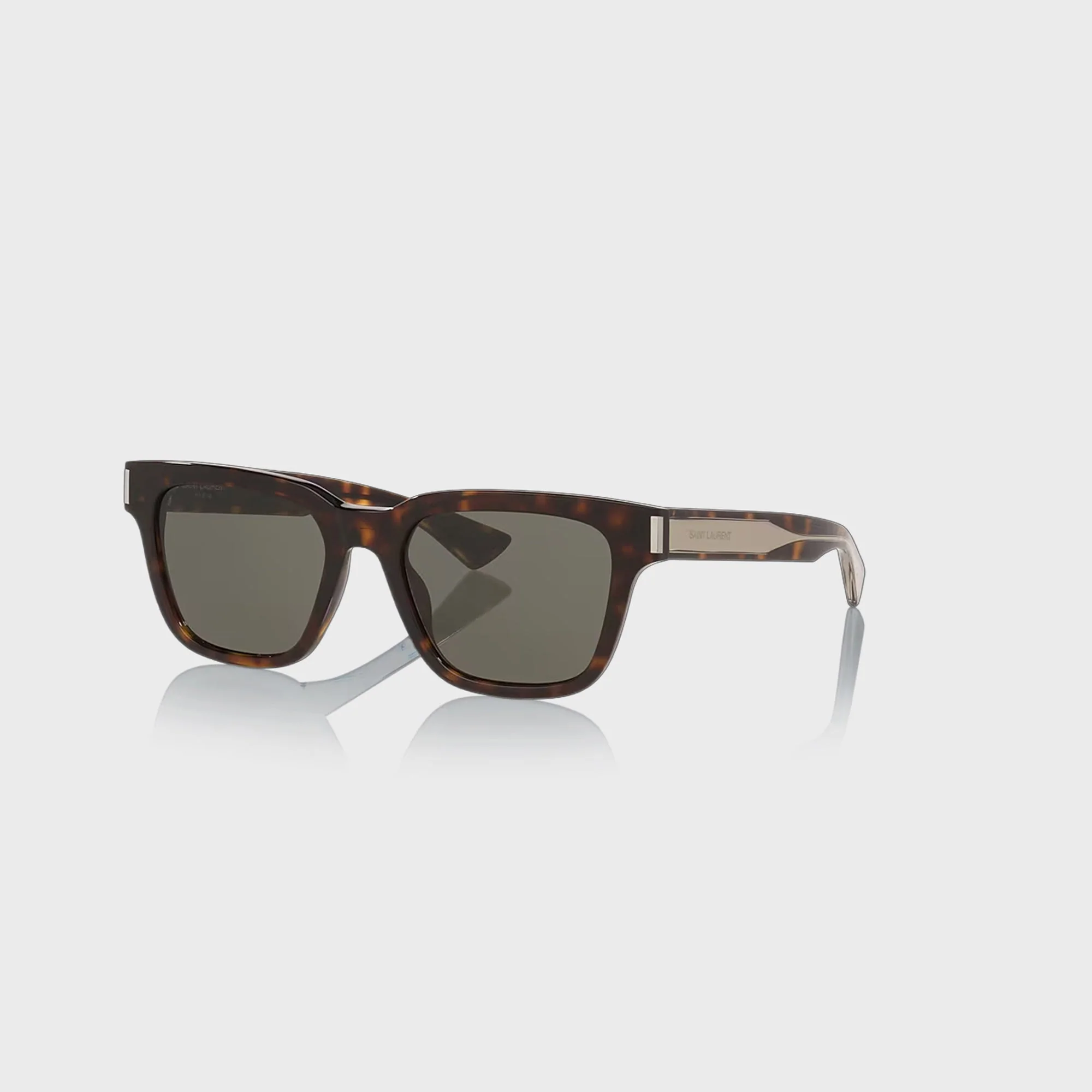 Saint Laurent Man Recycled Acetate Sunglasses - Havana / Grey - Image 2