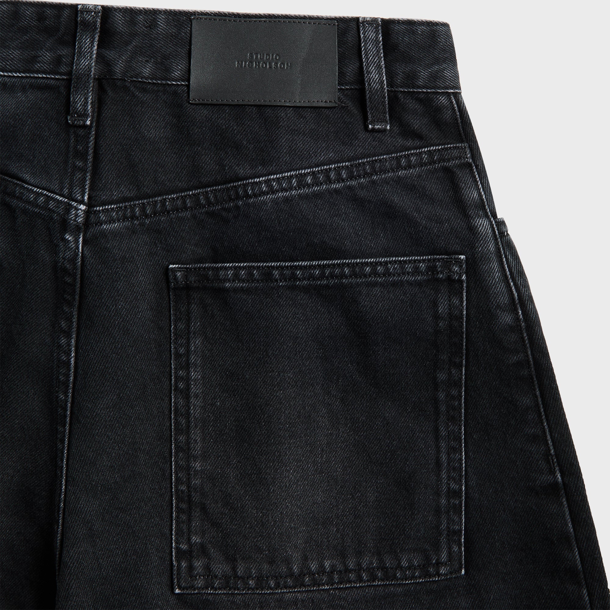 Studio Nicholson Volume Jean - Washed Black - Image 3