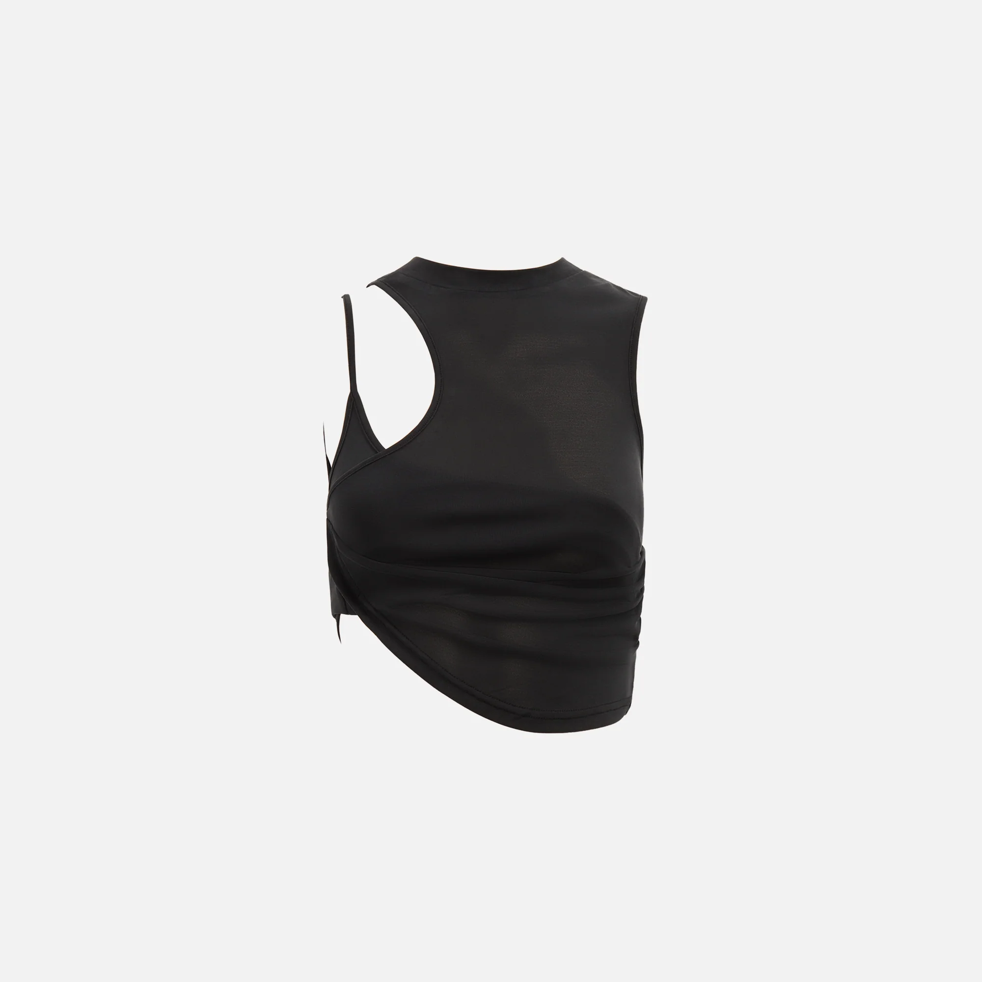 Hyein Seo Twisted Crop Top - Black