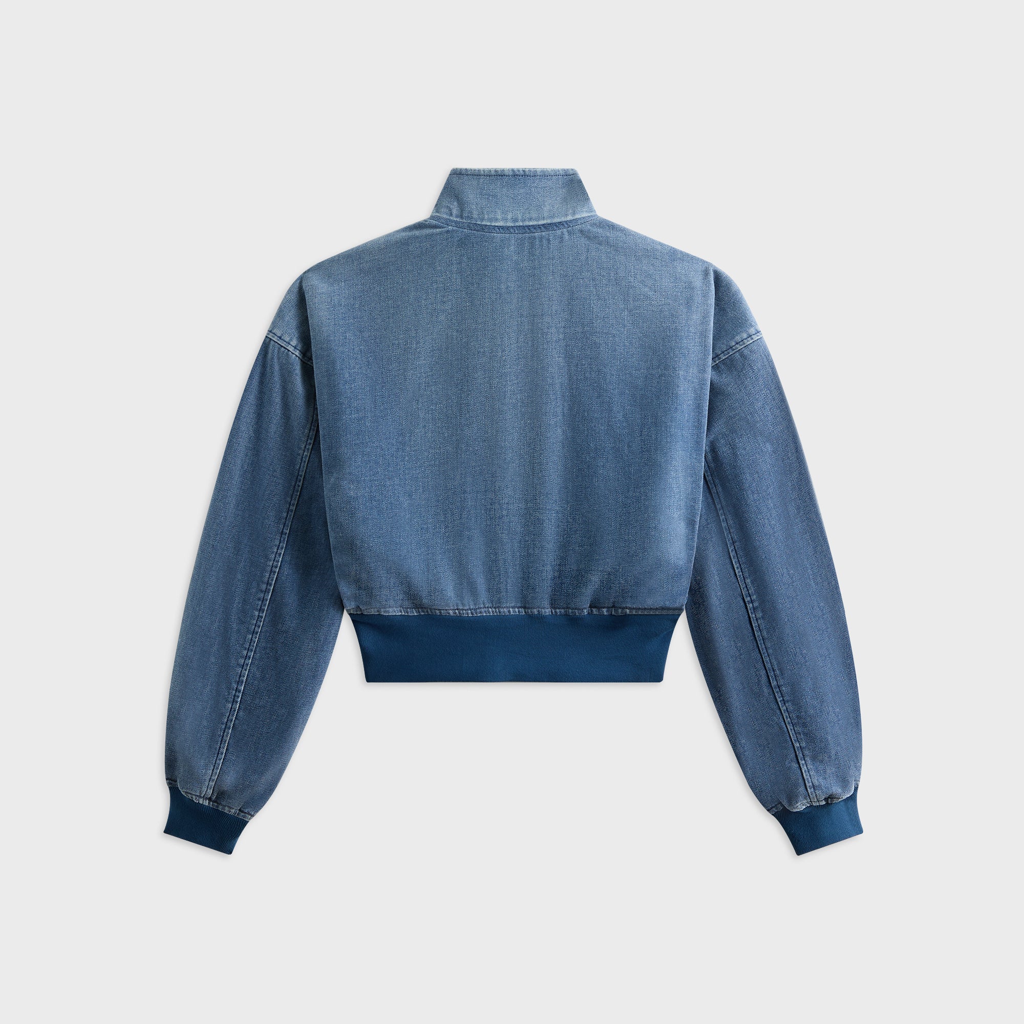 Alexander Wang Funnel Neck Jacket with Tall Rib - Washed Light Blue - Image 2