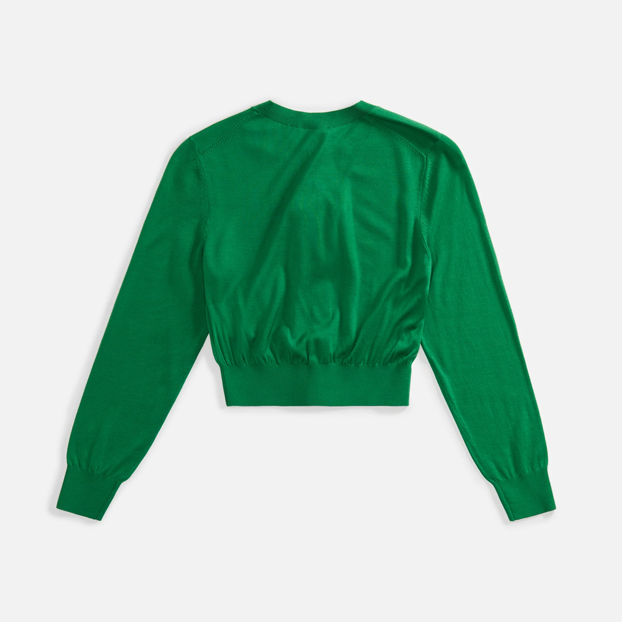 Alexander Wang Superfine Cropped Crewneck Cardi - Fern - Image 2
