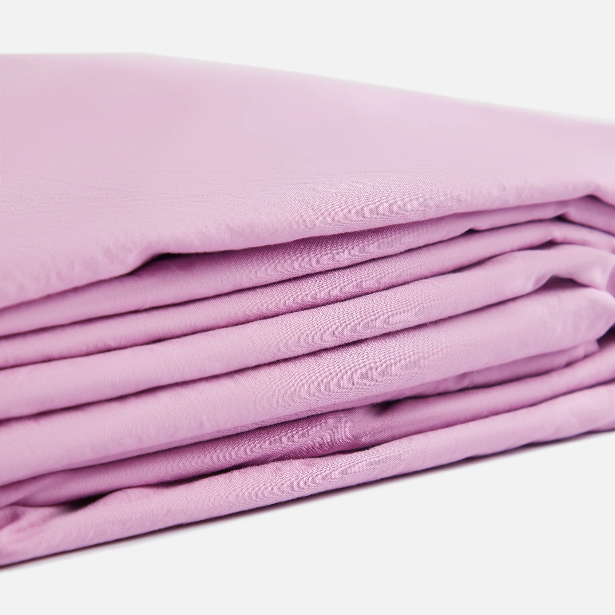 Tekla Percale Queen Duvet Cover - Mallow Pink - Image 2
