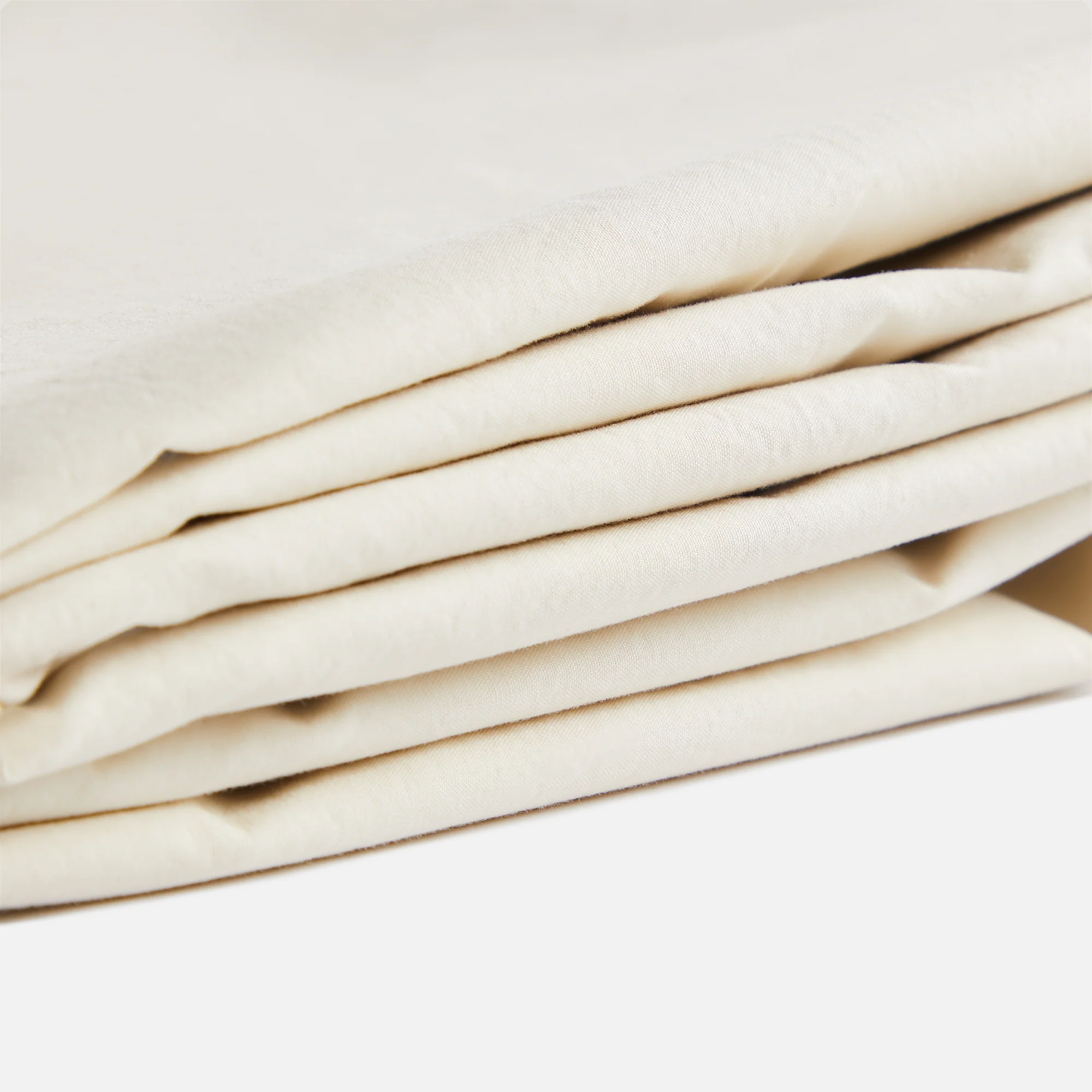 Tekla Percale Queen Duvet Cover - Winter White - Image 2