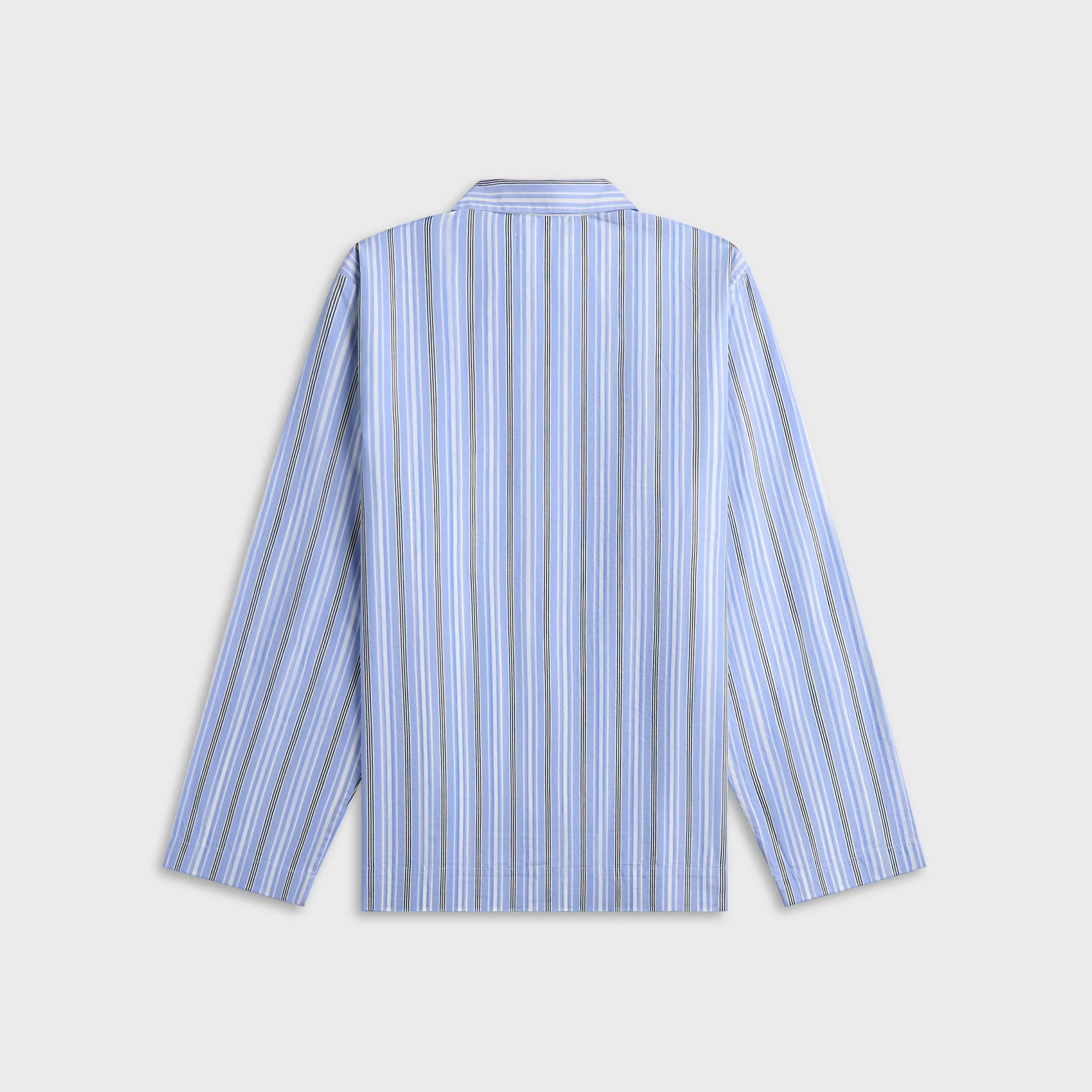 Tekla Poplin Long-Sleeved Pyjama Shirt - Stave Stripes - Image 2