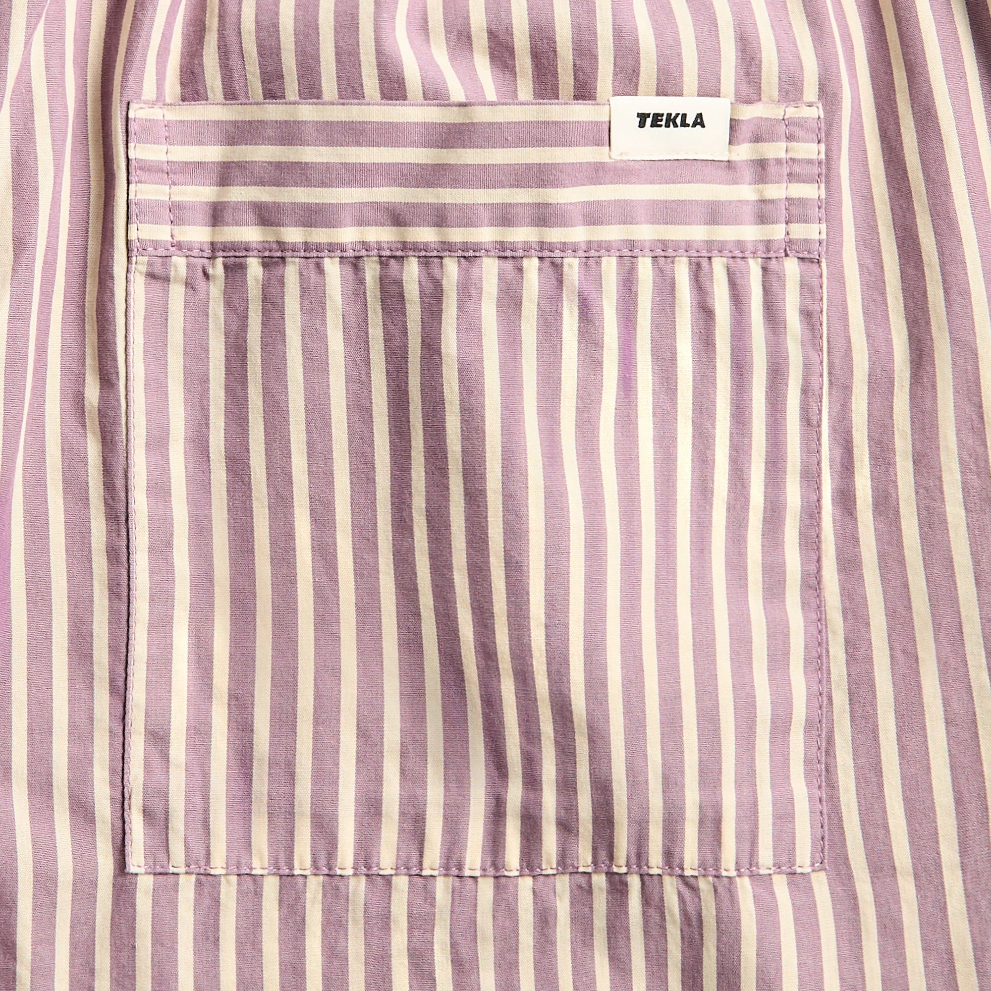 Tekla Poplin Pyjamas Pants - Skipper Stripes - Image 3