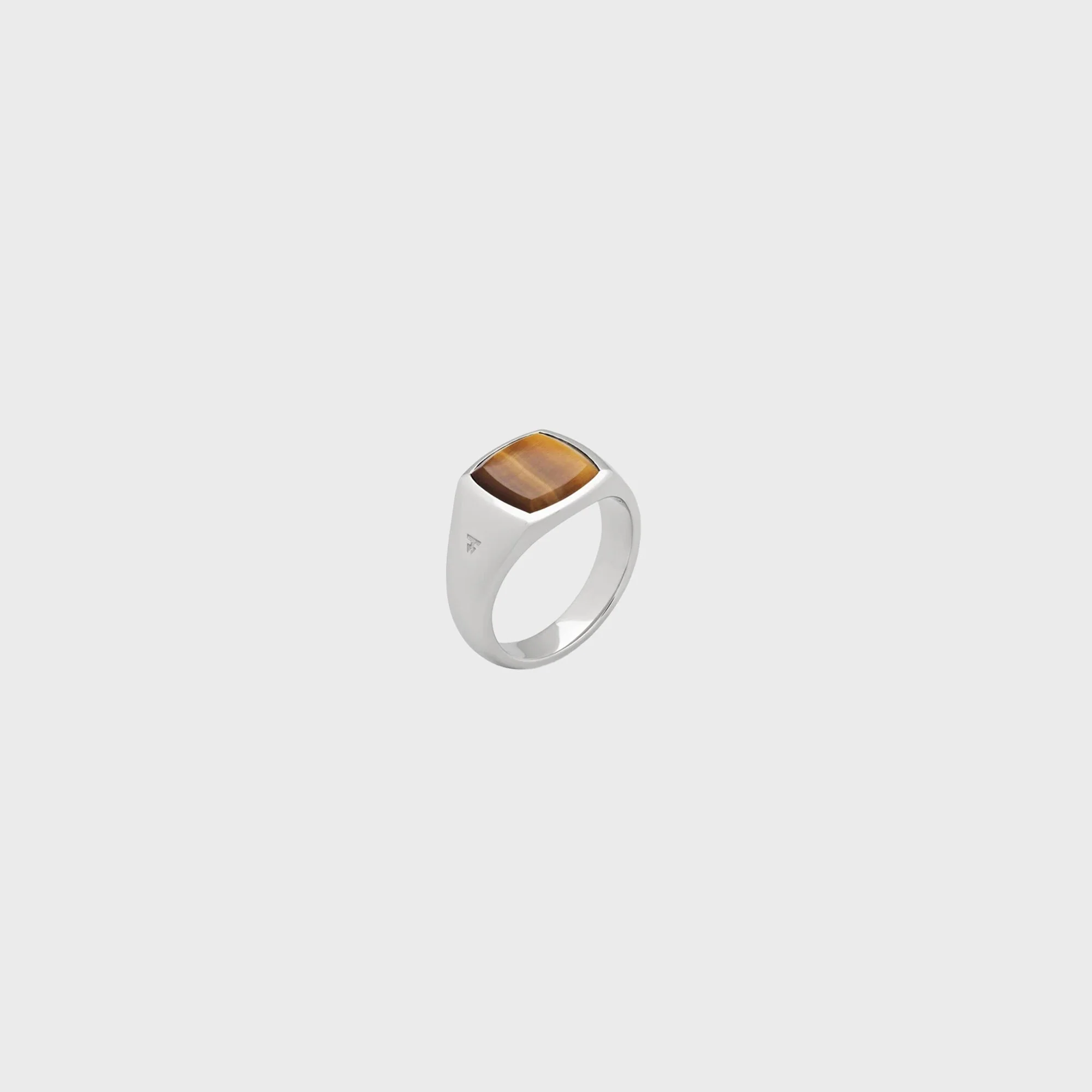 Tom Wood Kay Ring Tiger Eye 58" - Silver - Image 2