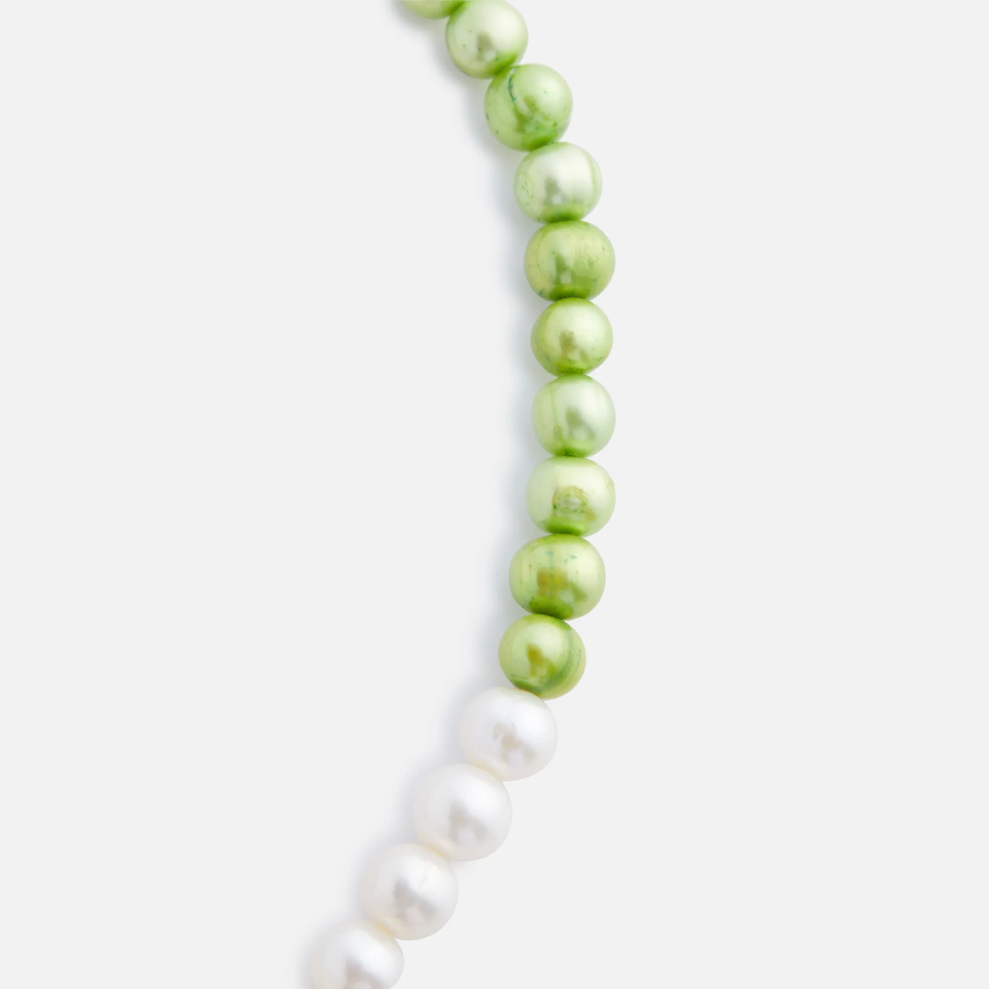 VEERT The Chunk Freshwater Pearl Necklace - Multi Green - Image 2