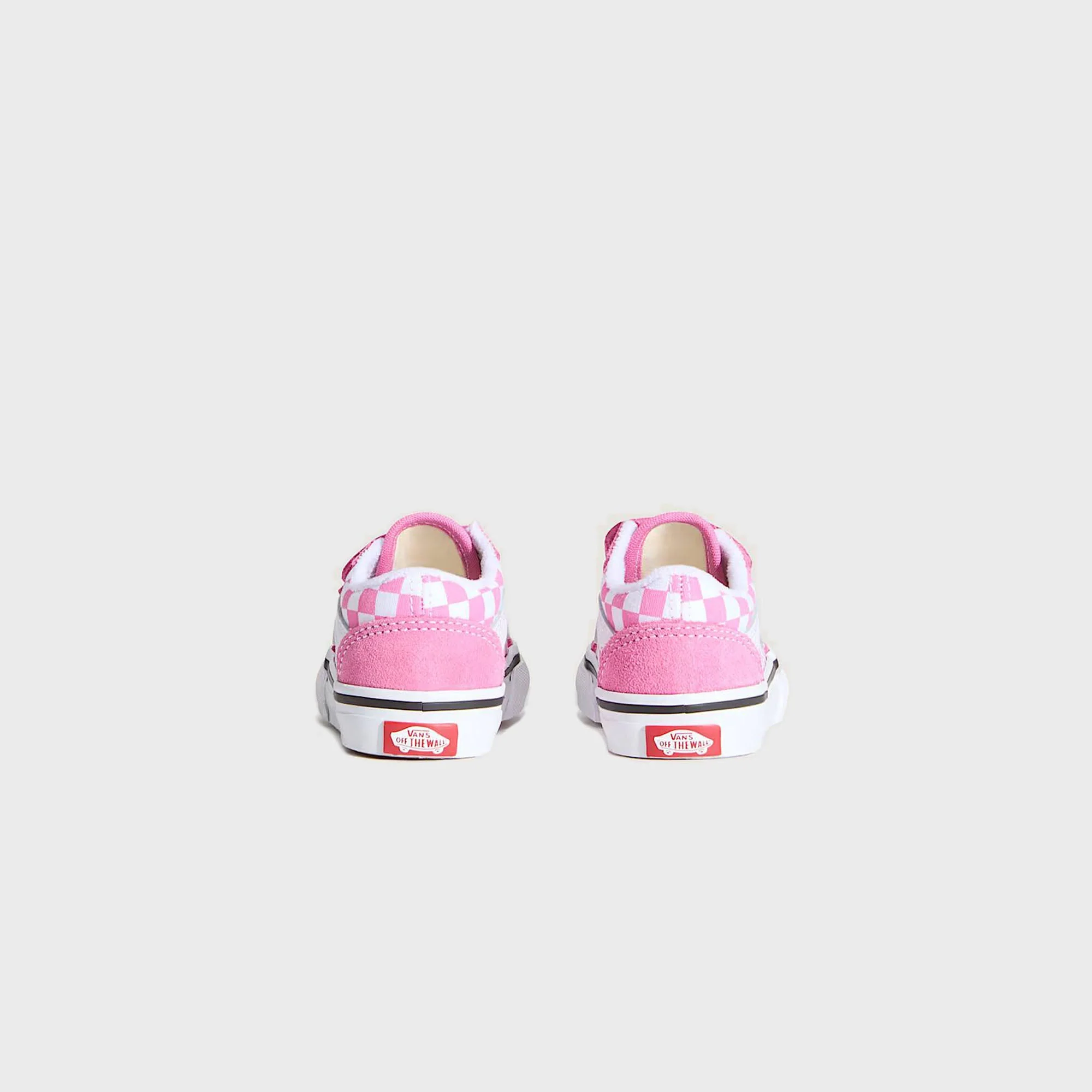 VANS TD Old Skool V Checkerboard Shoe - Fizz Pink - Image 3