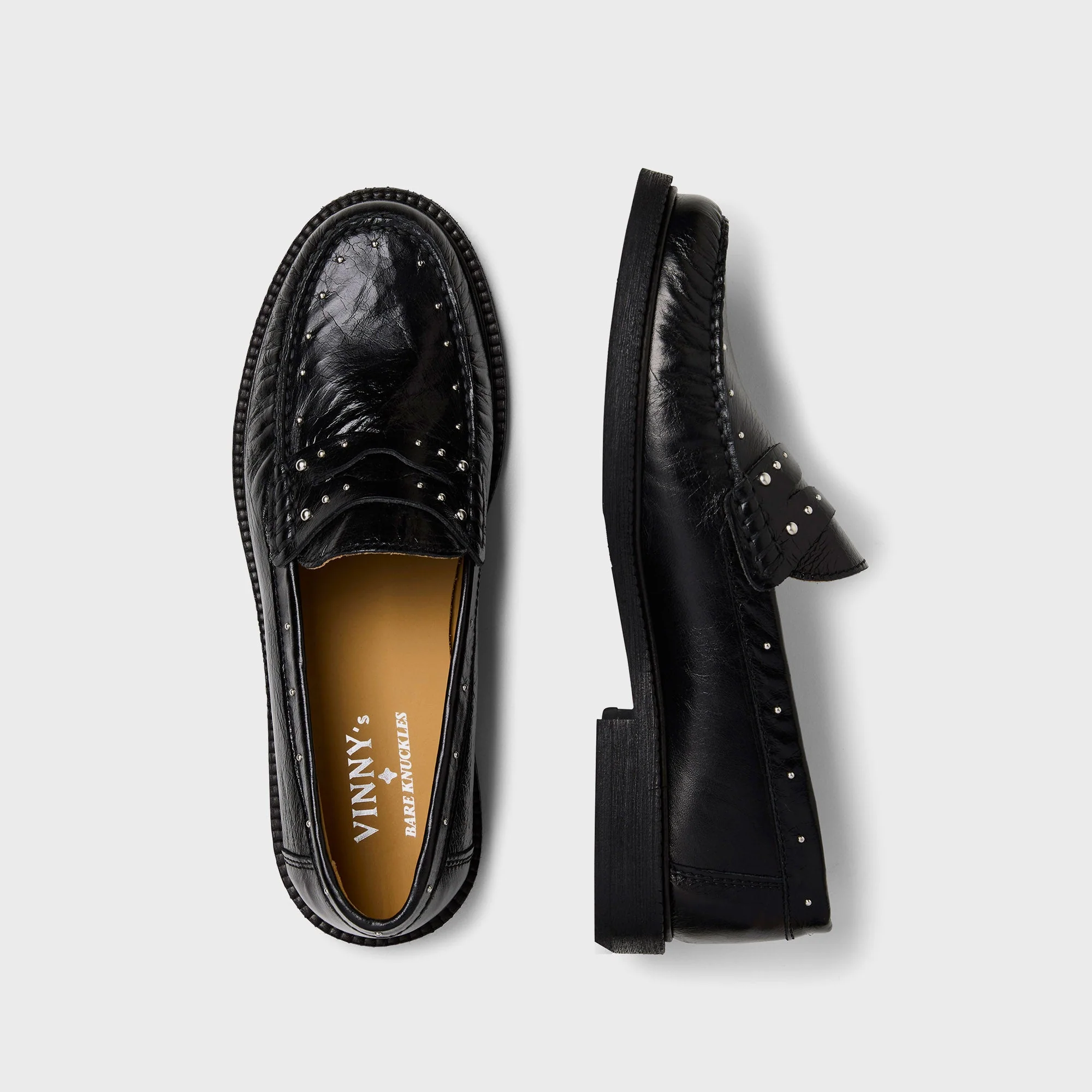 VINNY's x BARE KNUCKLES Yardee Studded - Black - Image 3
