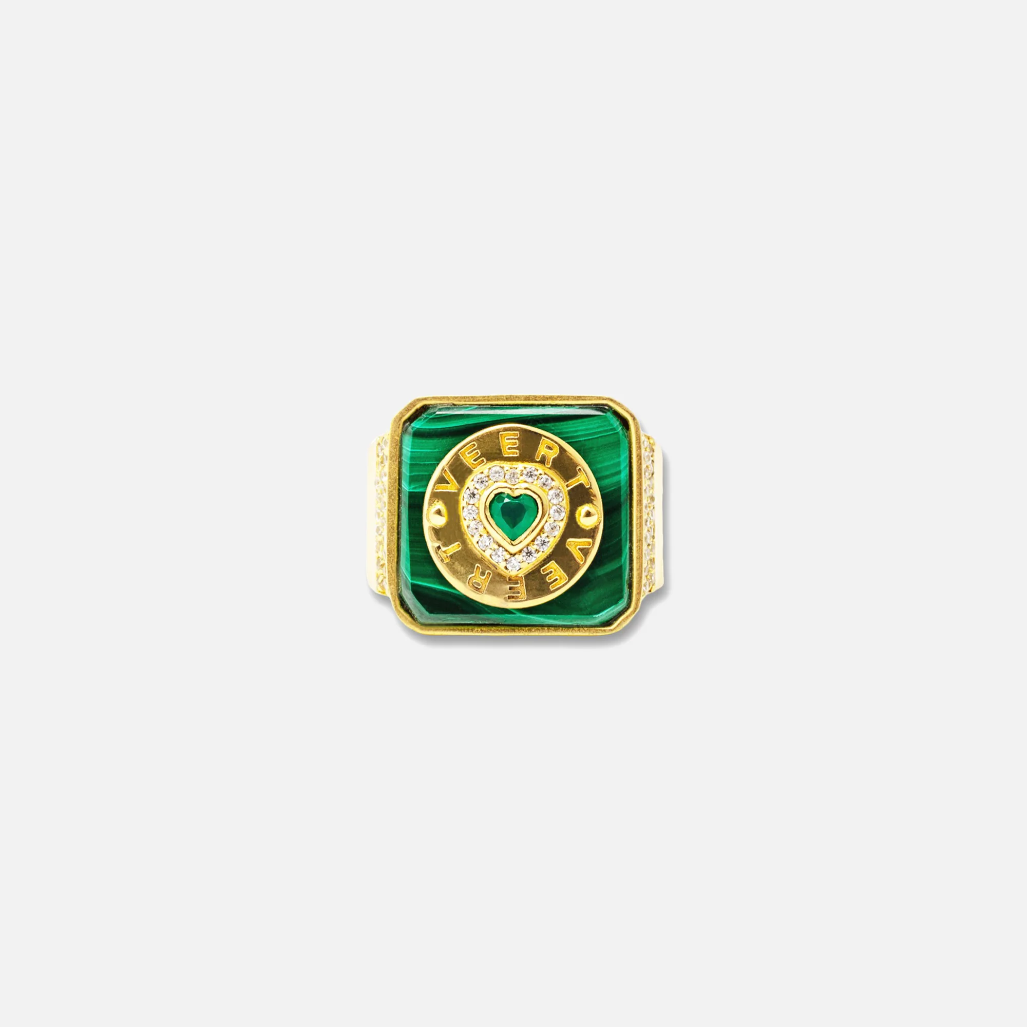 VEERT Malachite Onyx Signature Ring - Green - Image 2