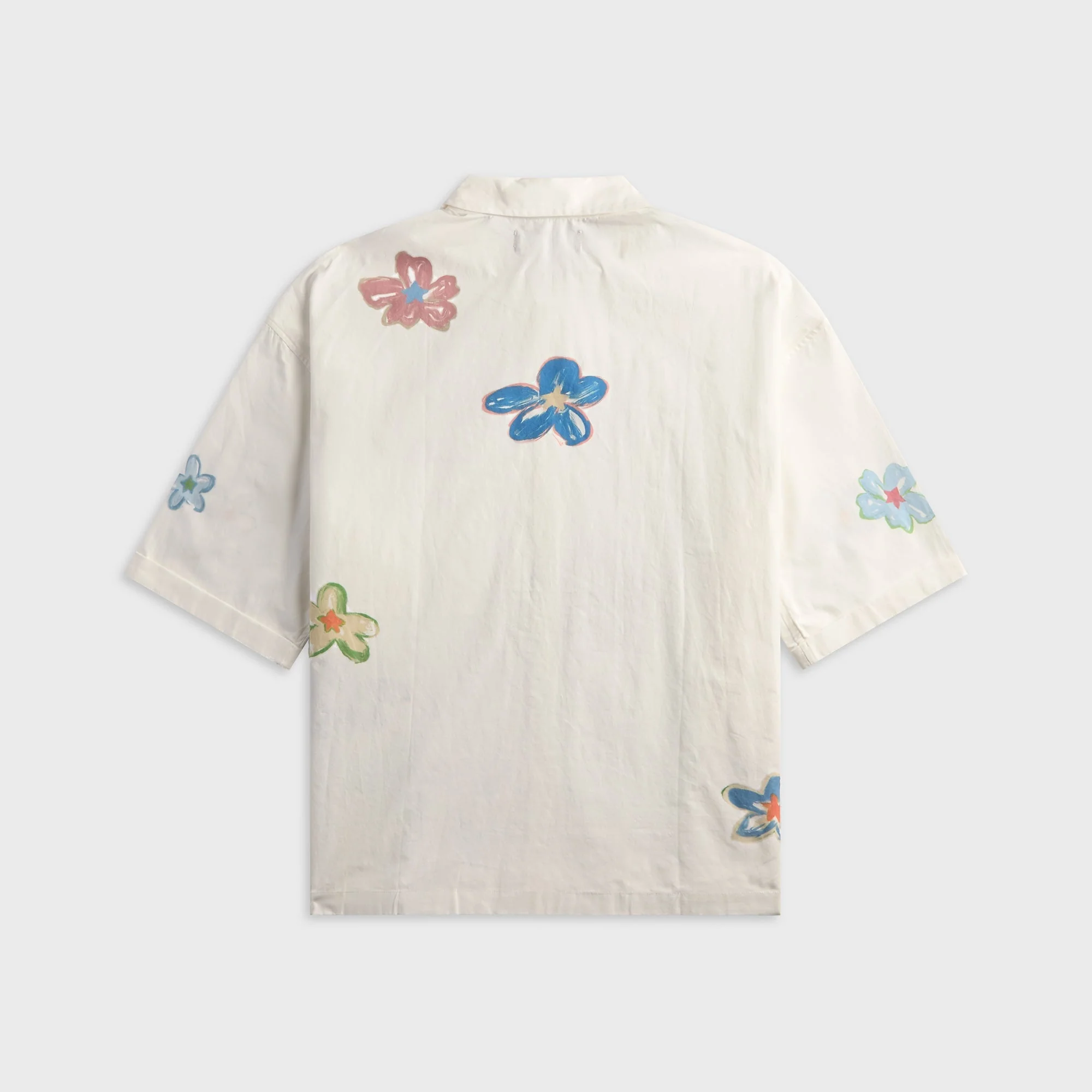 NAHMIAS Super Bloom Cropped Short Sleeve Shirt - White - Image 2