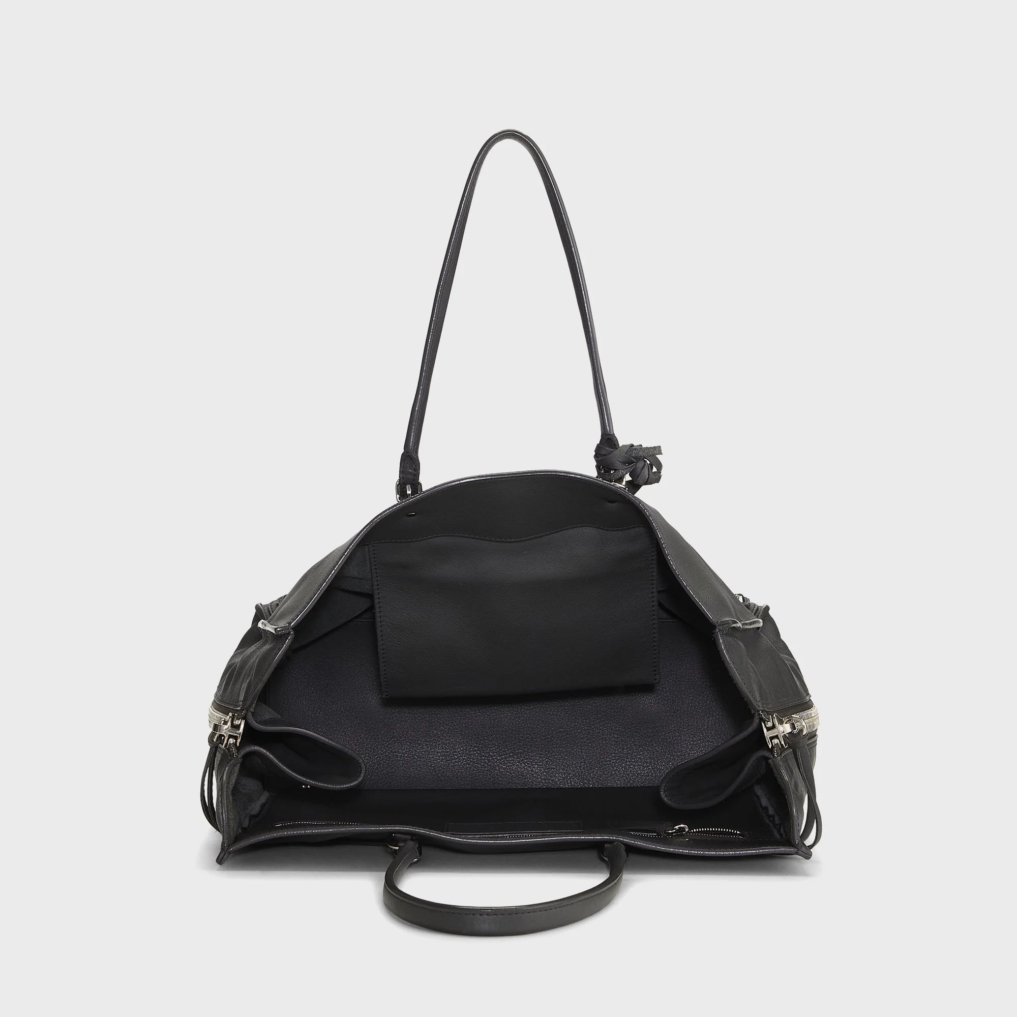 WGACA Balenciaga Calfskin Papier B4 Zip Around Tote Bag - Grey - Image 5