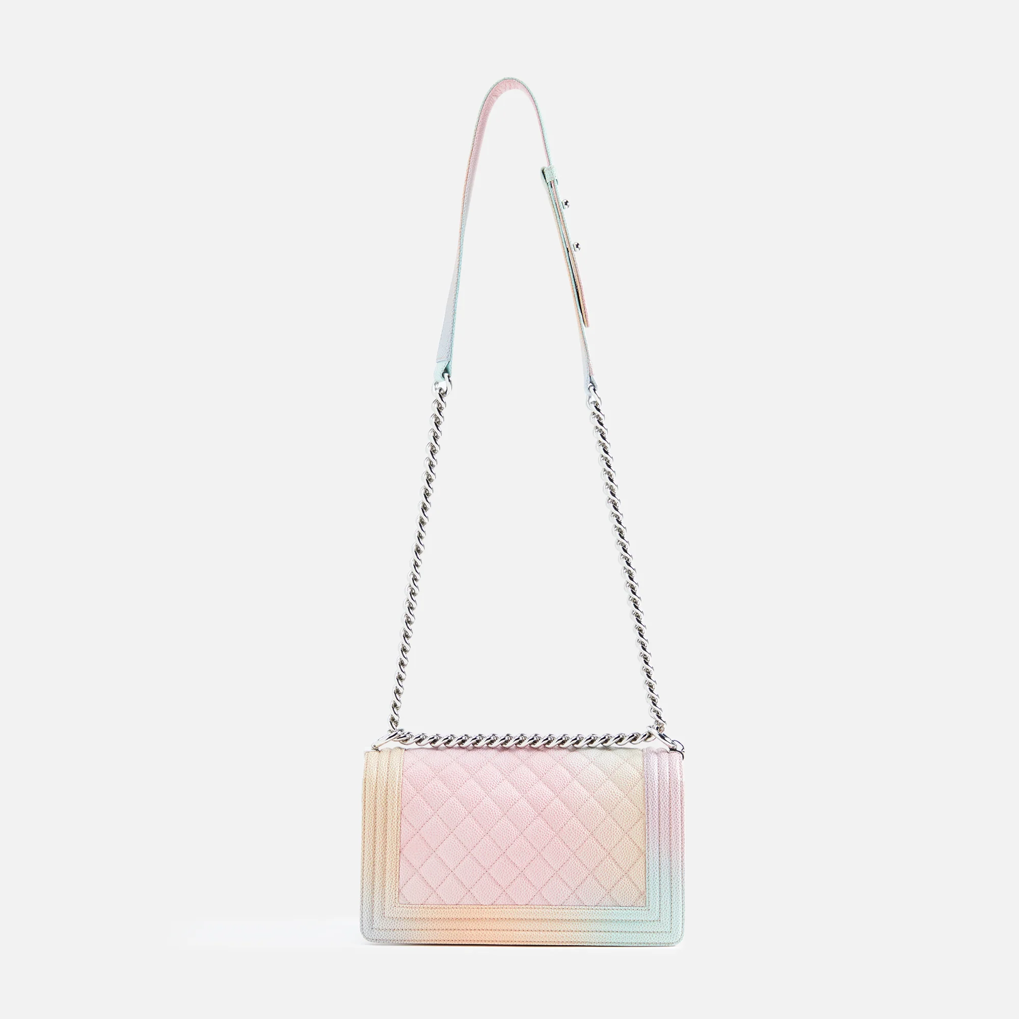 WGACA Chanel Caviar Rainbow Boy Bag - Multi - Image 2