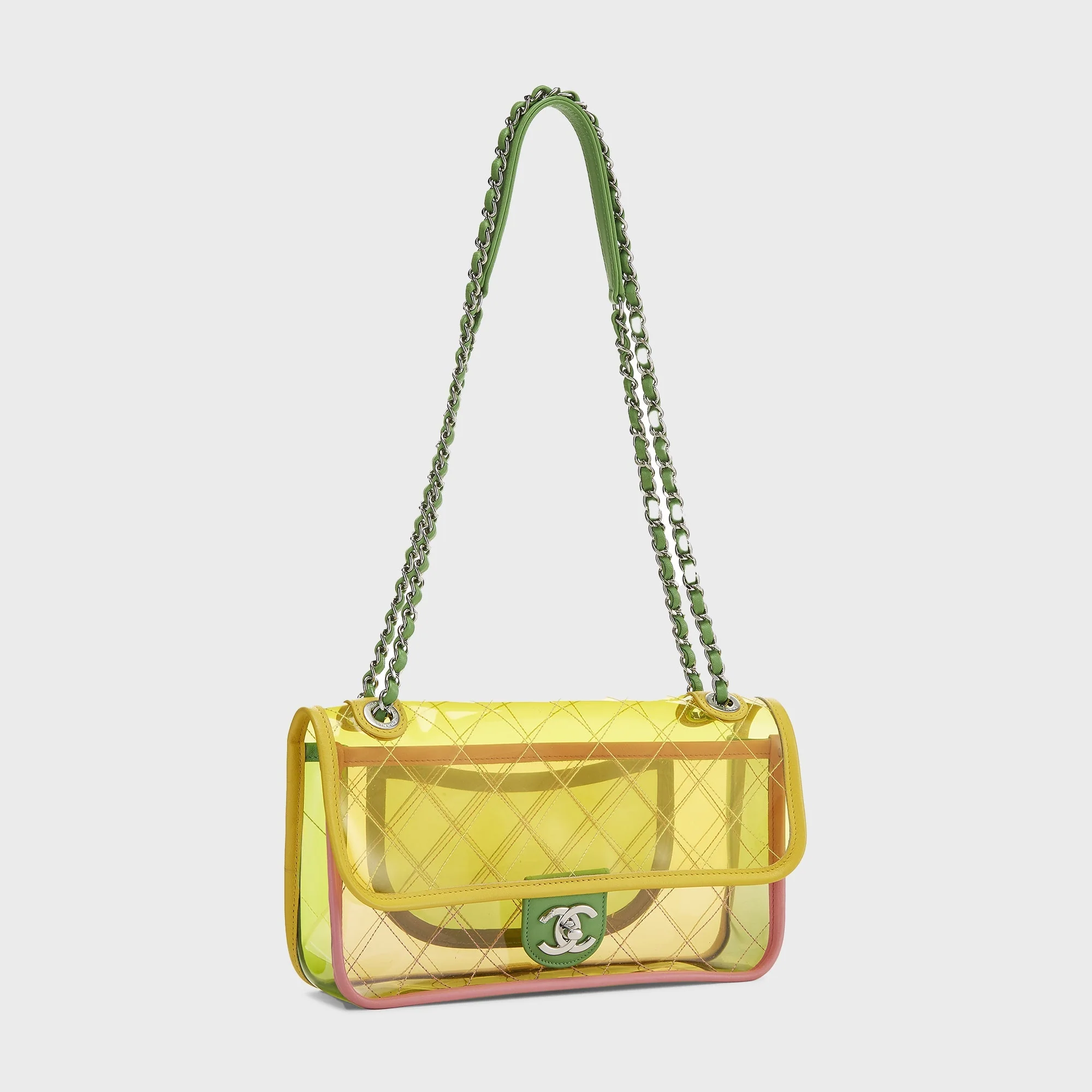 WGACA Chanel Quilted Vinyl Coco Splash Classic Flap Mini - Multi - Image 2