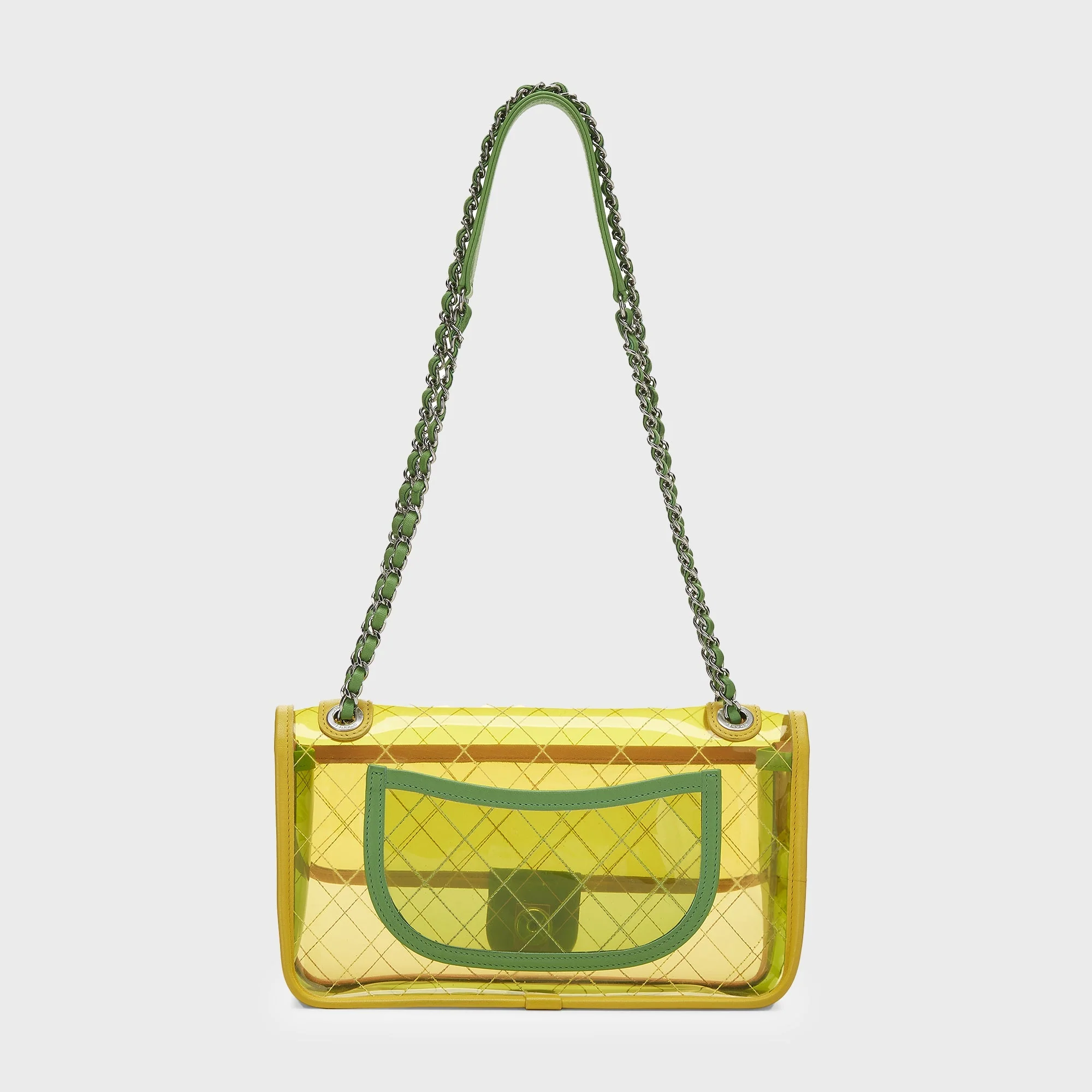 WGACA Chanel Quilted Vinyl Coco Splash Classic Flap Mini - Multi - Image 3