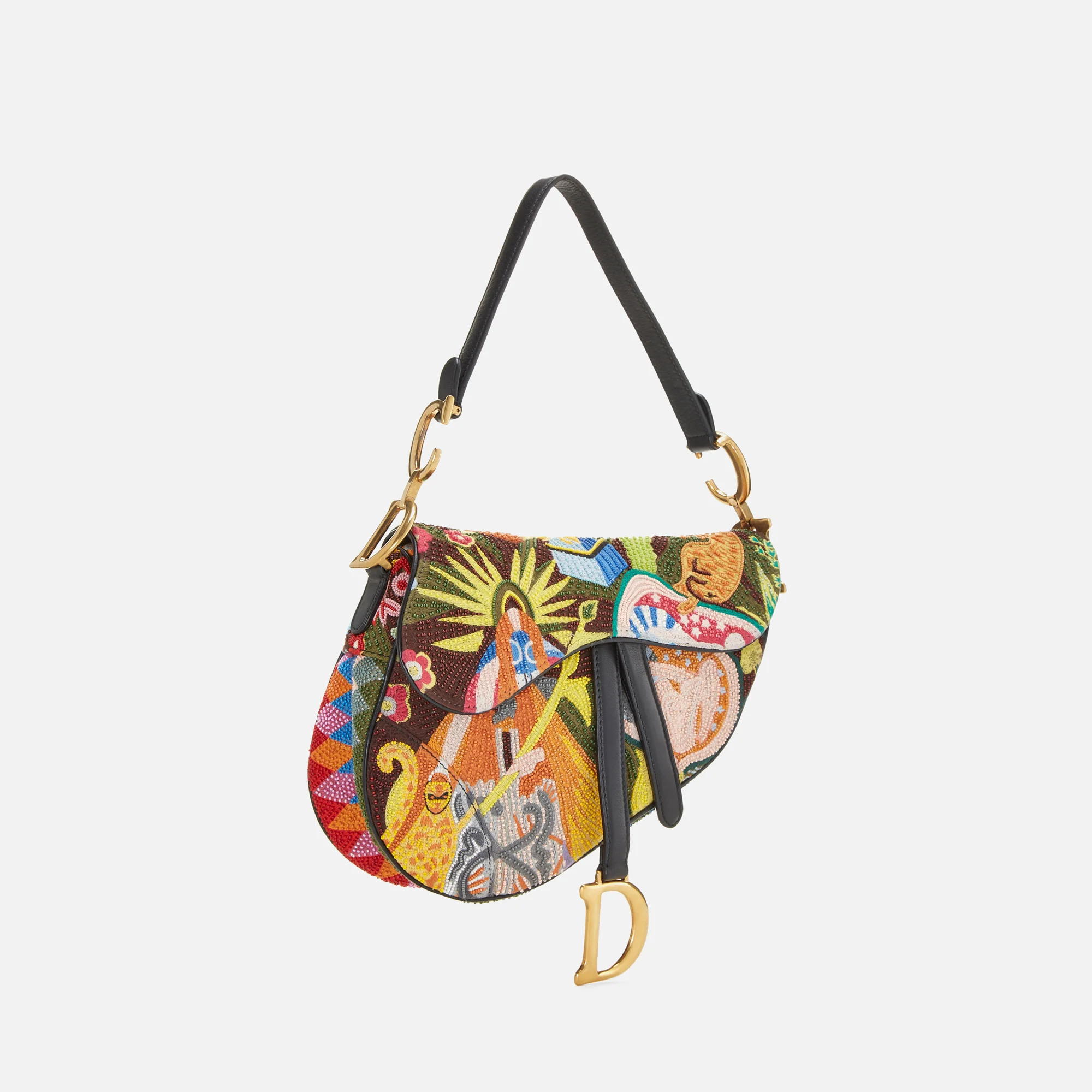 WGACA Christian Dior Multi Embellished Saddle Bag - Multi - Image 2