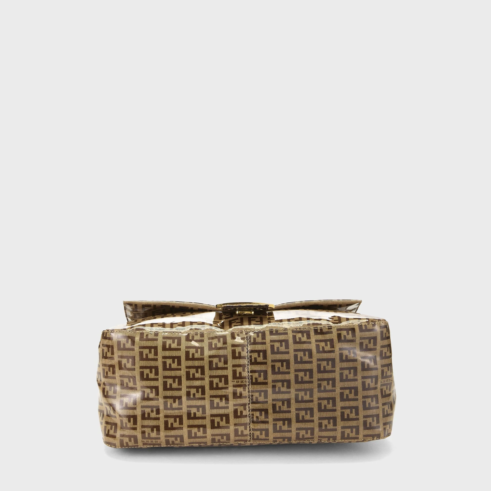 WGACA Fendi Patent Mamma Shoulder Bag - Brown - Image 6