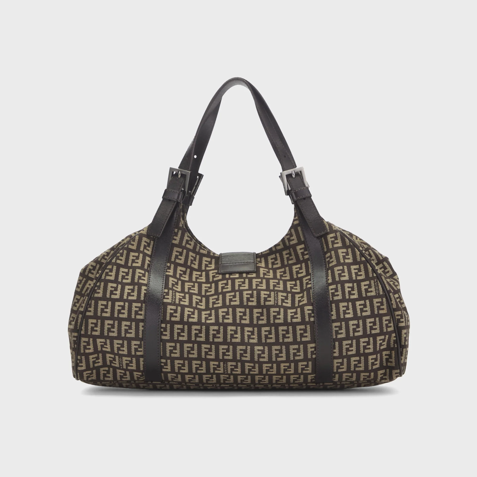 WGACA Fendi Zucchino Borsa Sporty Shoulder Bag - Brown - Image 2