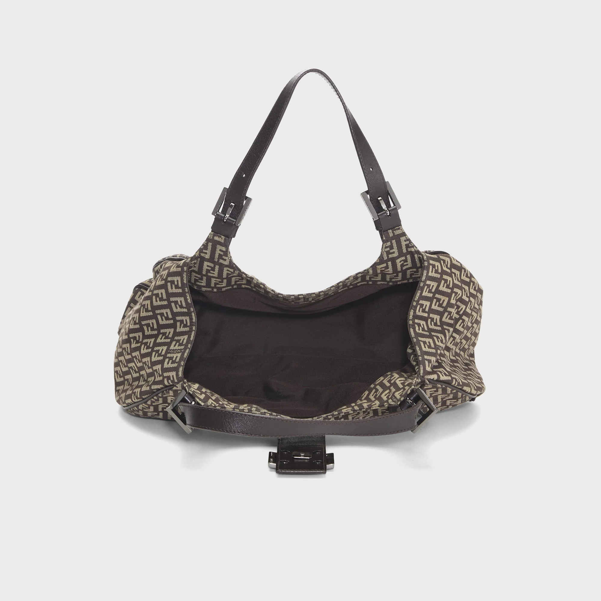 WGACA Fendi Zucchino Borsa Sporty Shoulder Bag - Brown - Image 3