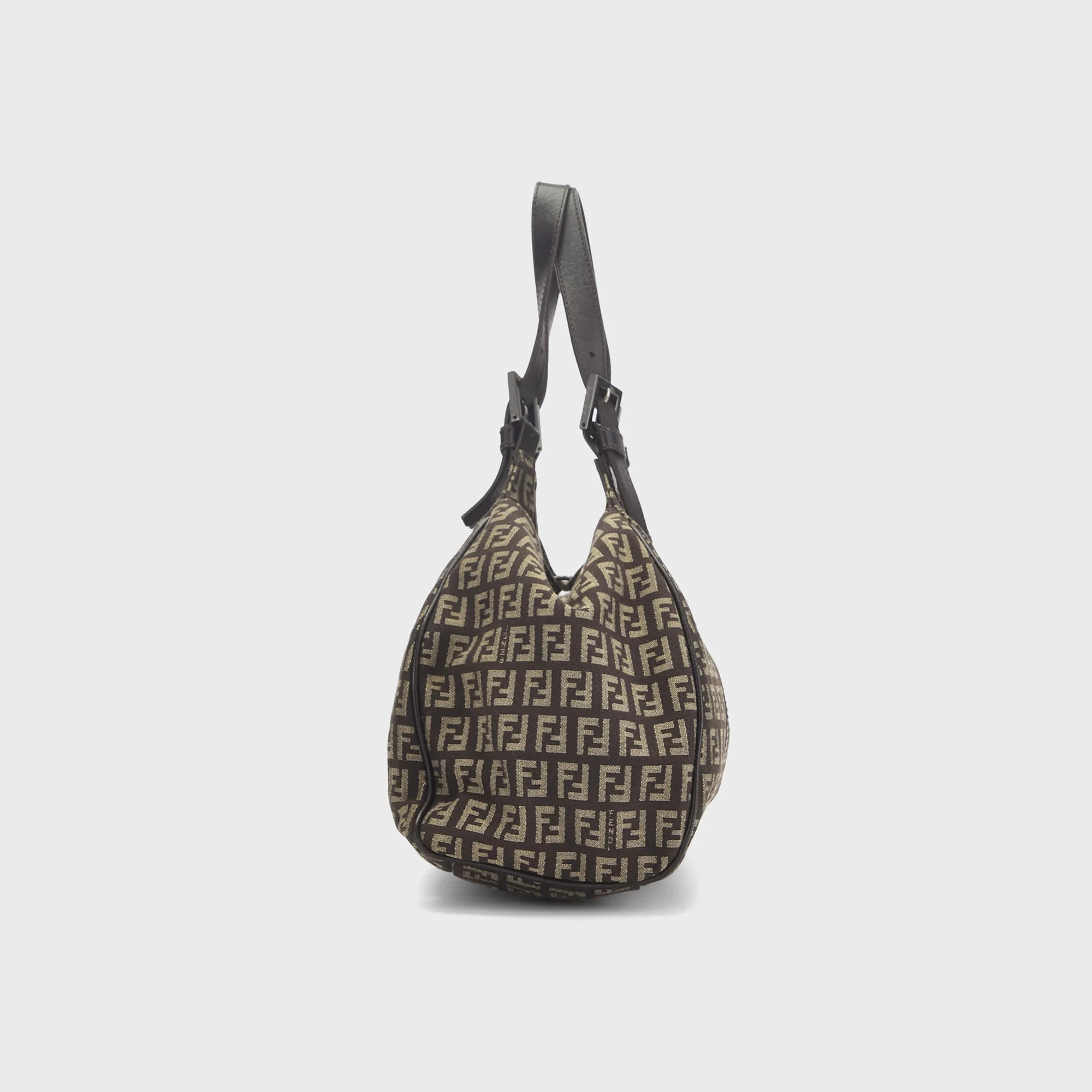 WGACA Fendi Zucchino Borsa Sporty Shoulder Bag - Brown - Image 4