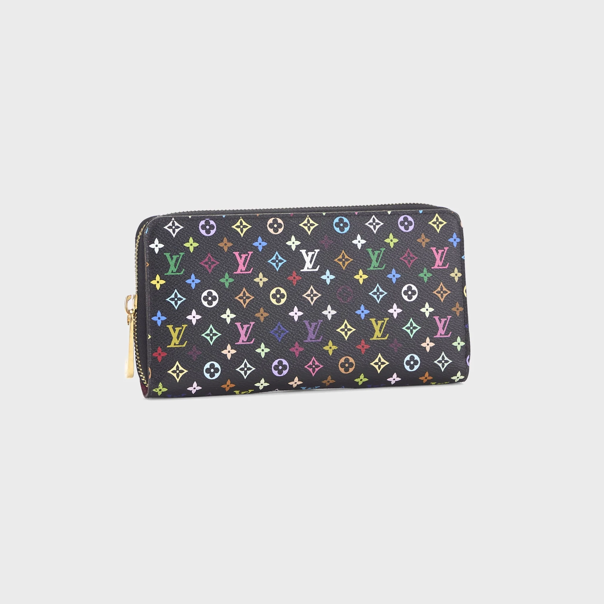WGACA Louis Vuitton x Takashi Murakami Black Monogram Multicore Zippy Continental - Multi - Image 2