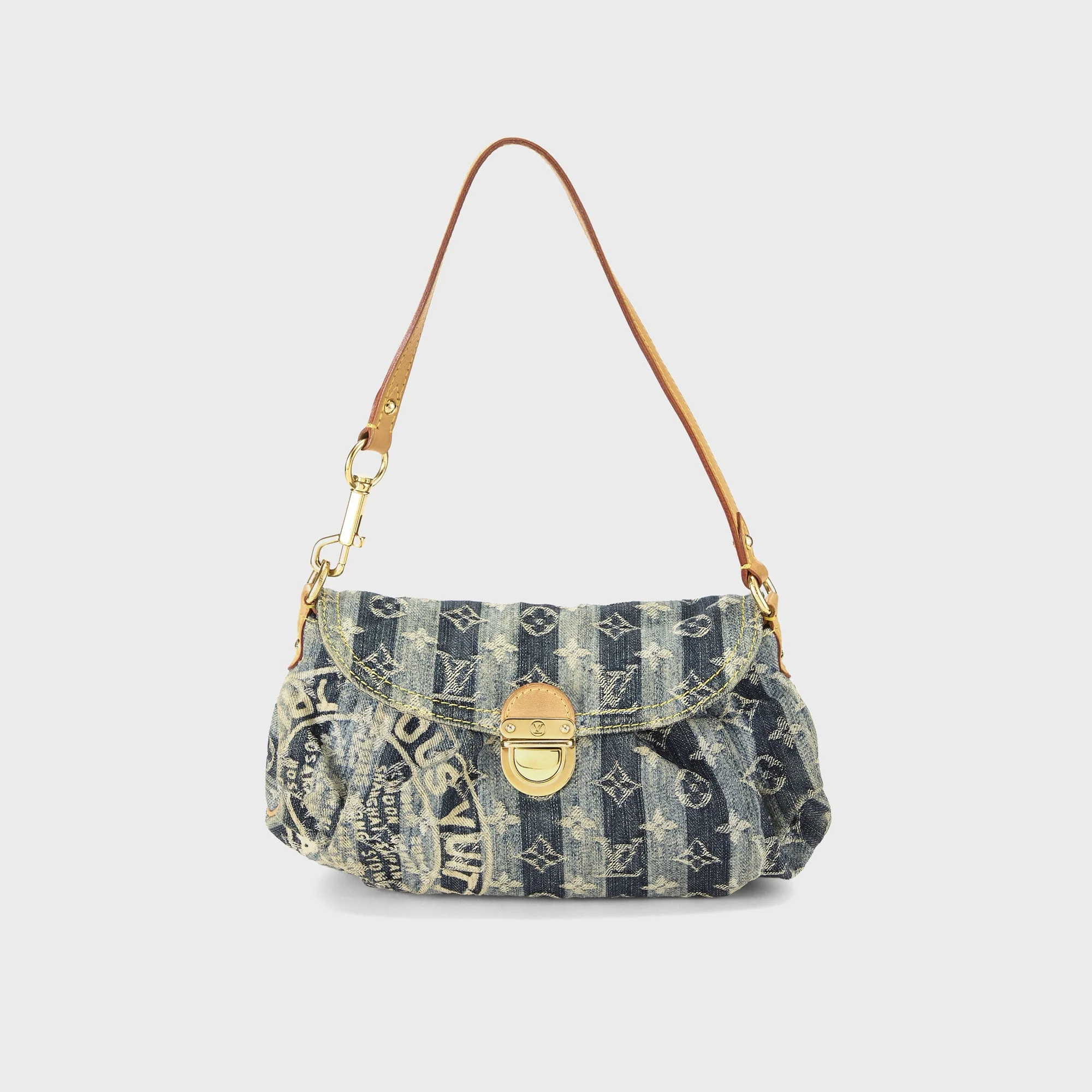 WGACA Louis Vuitton Mini Pleaty Raye Bag - Denim