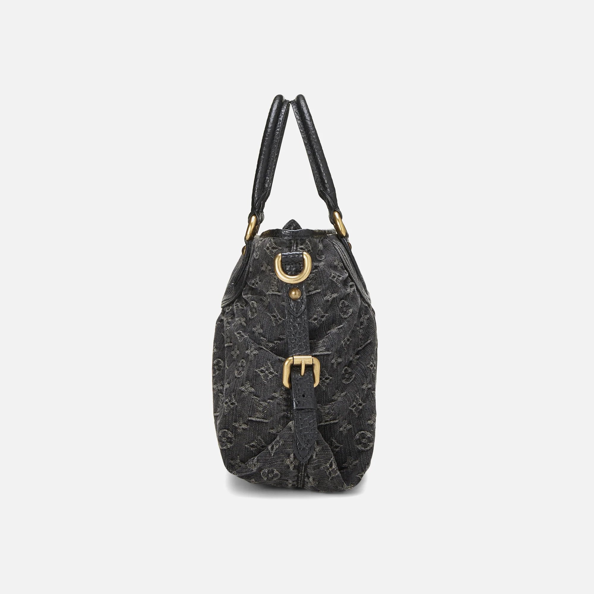 WGACA Louis Vuitton Denim Neocabby MM - Black - Image 3