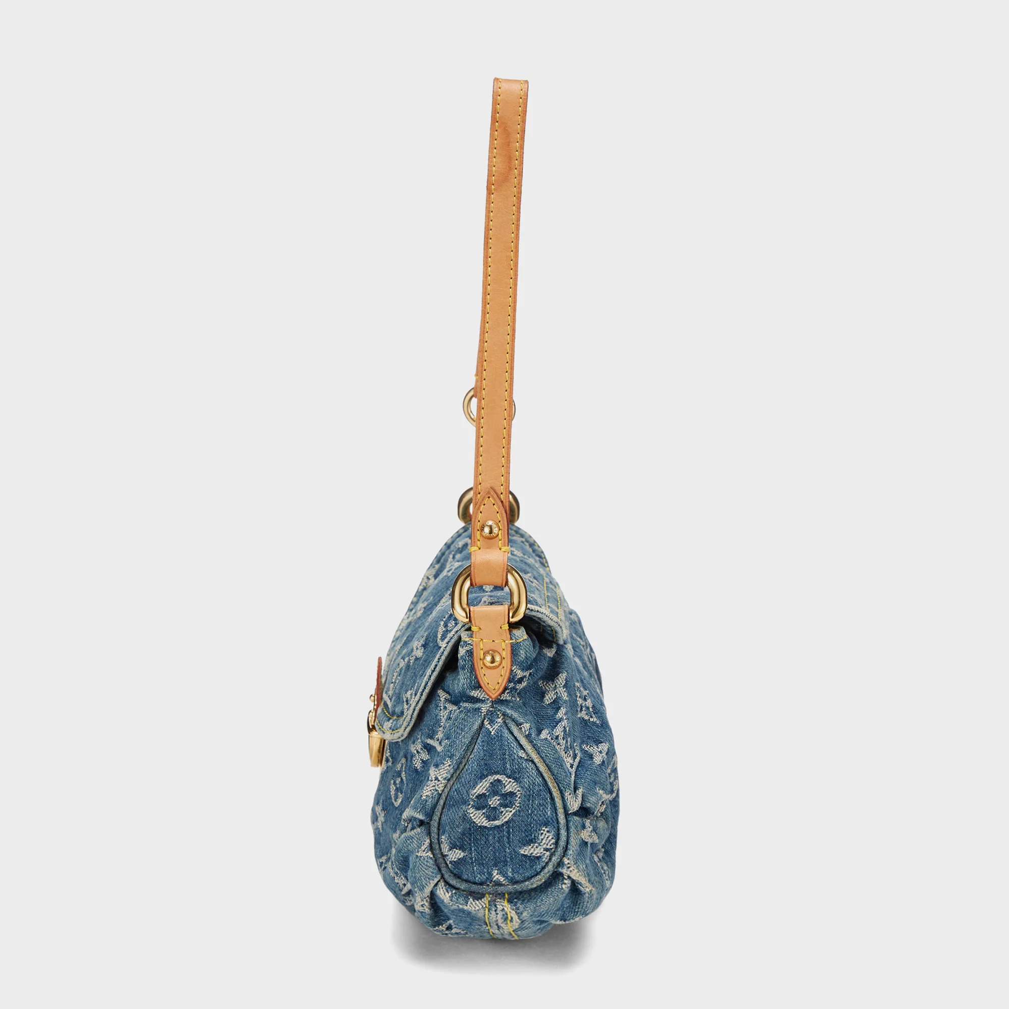 WGACA Louis Vuitton Denim Pleaty Mini - Blue - Image 4
