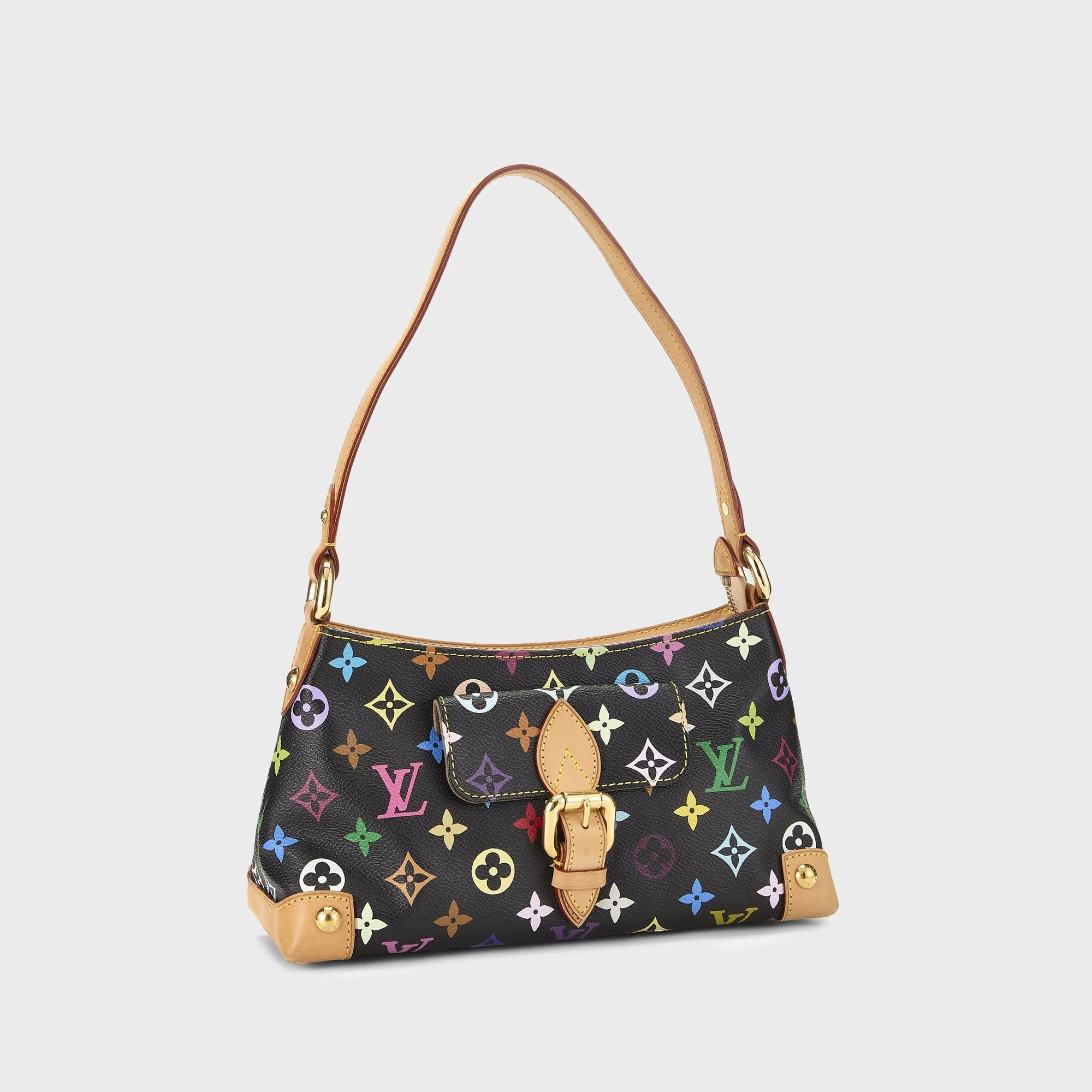WGACA Louis Vuitton Monogram Multicolore Eliza Shoulder Bag - Black - Image 3