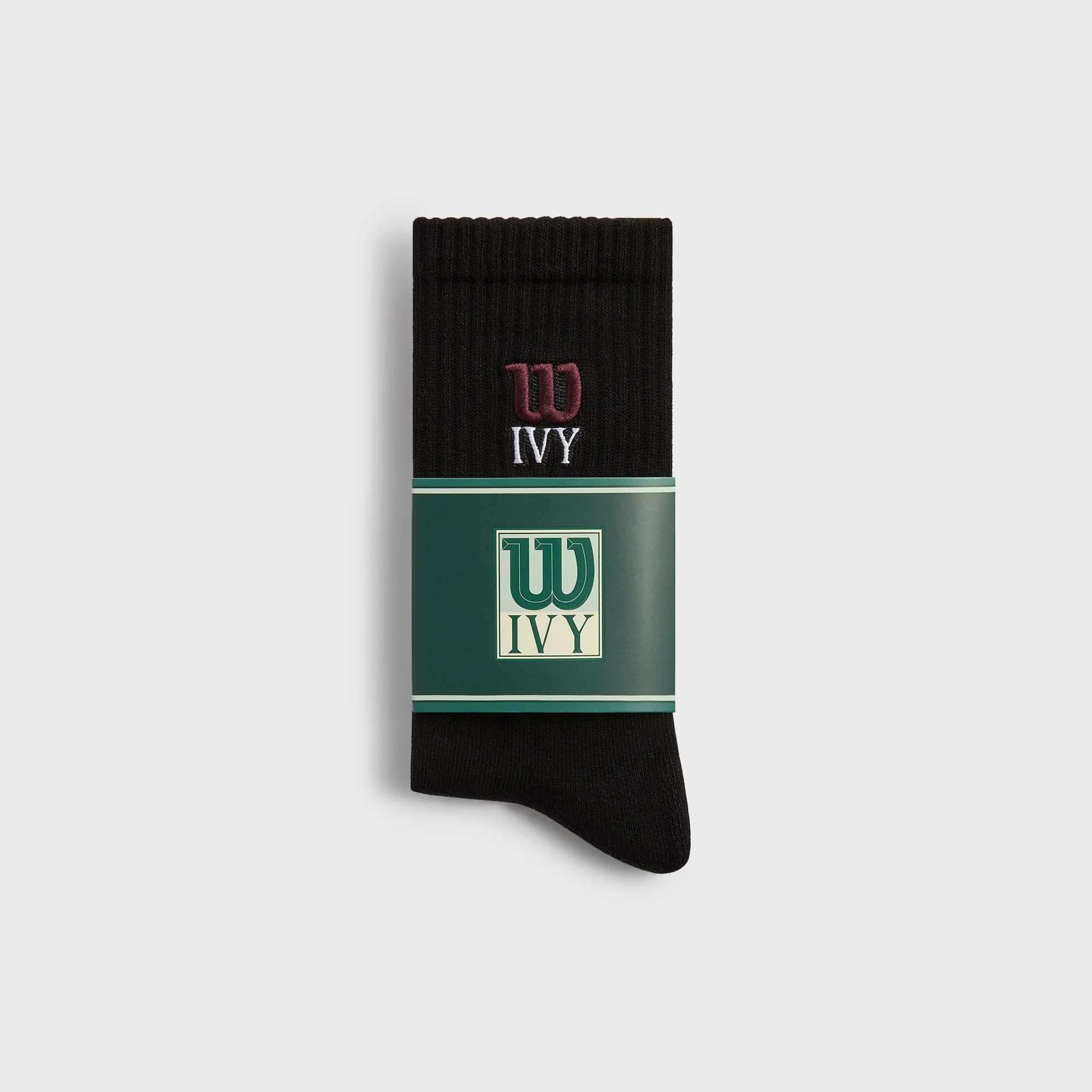 Kith Ivy for Wilson Logo Crew Socks - Black - Image 2
