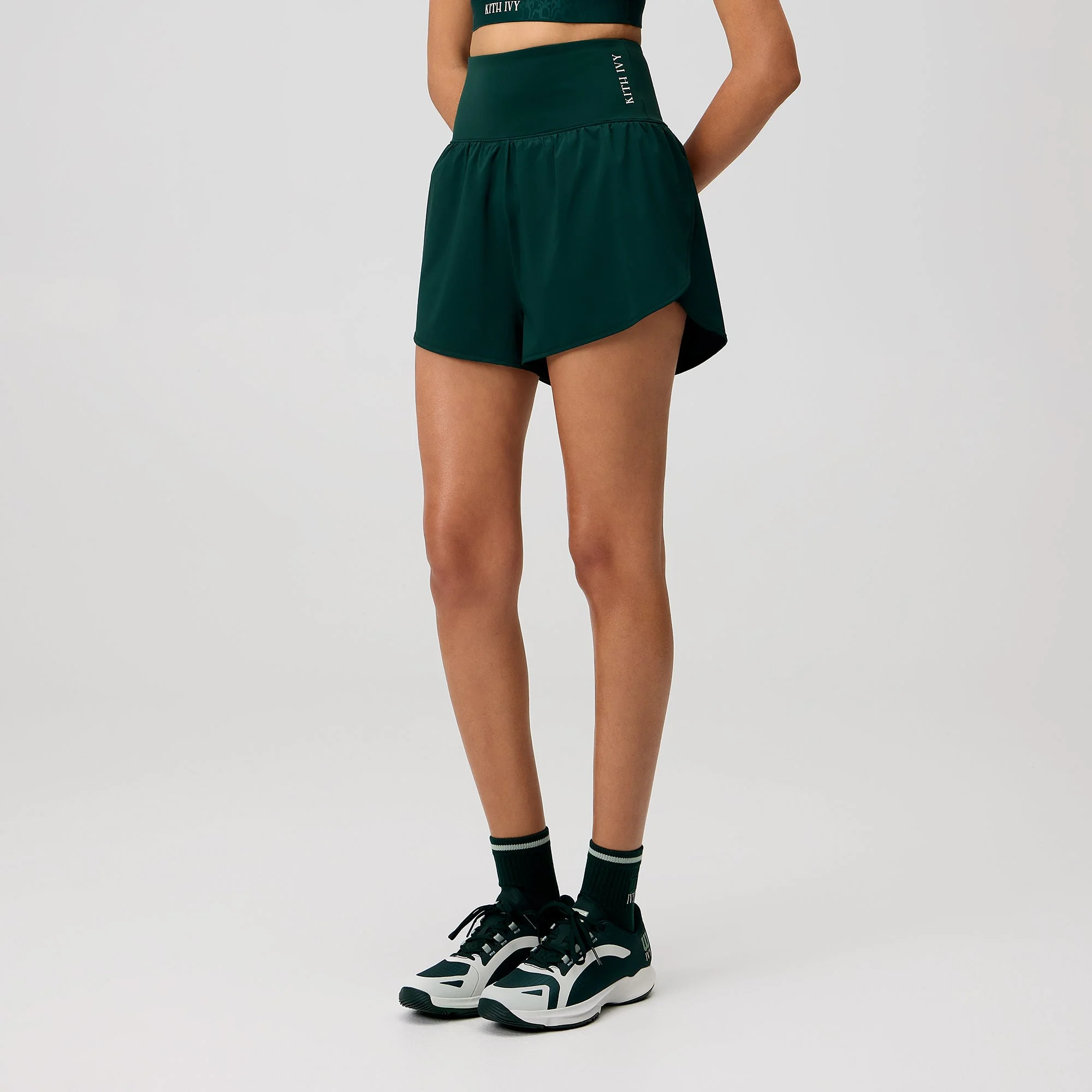 Kith Ivy for Wilson Women's Lined Split Court Short - Ivy Green - Image 2