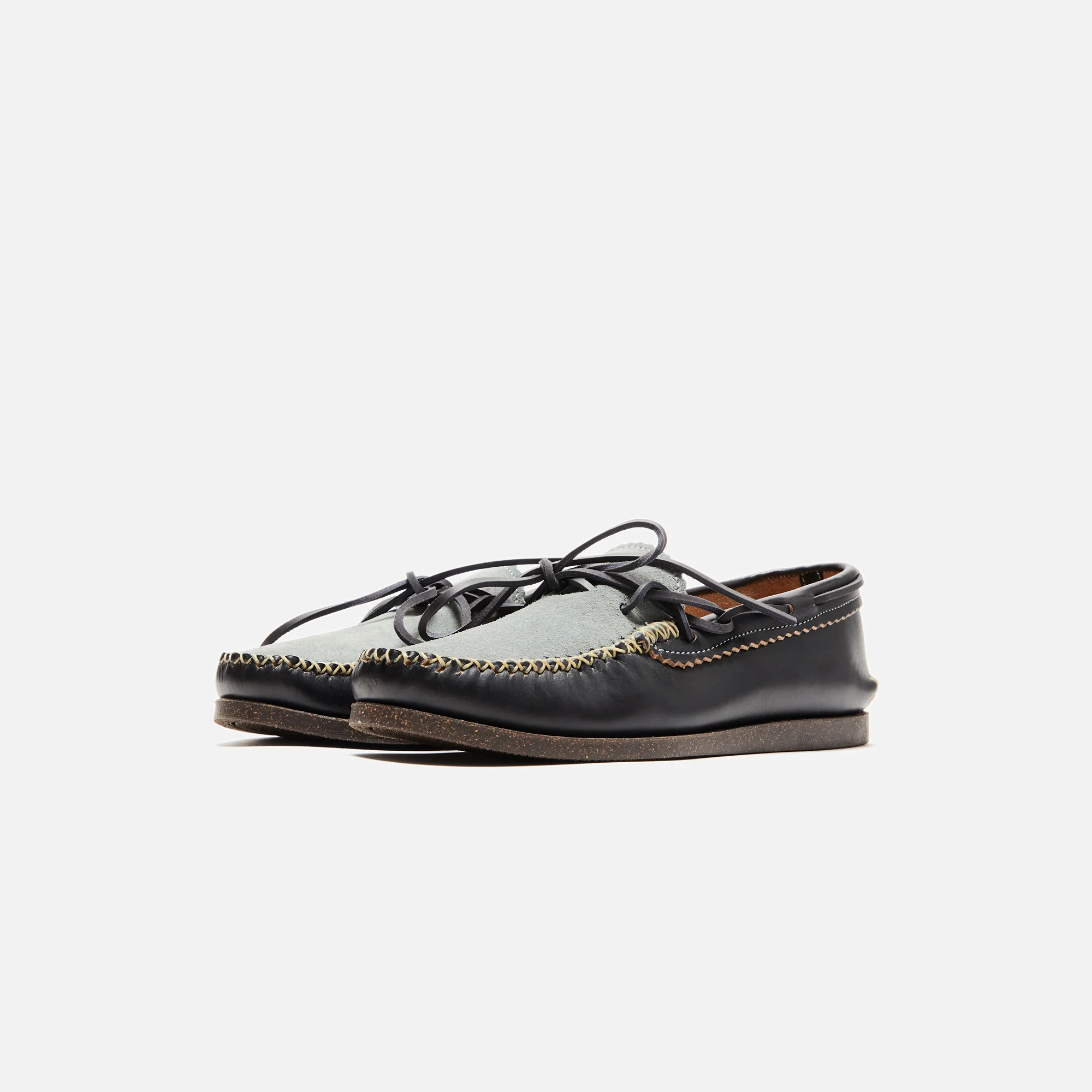 Yuketen Canoe Moc W/ Camp Sole - G Black / Stone Wash Denim - Image 2