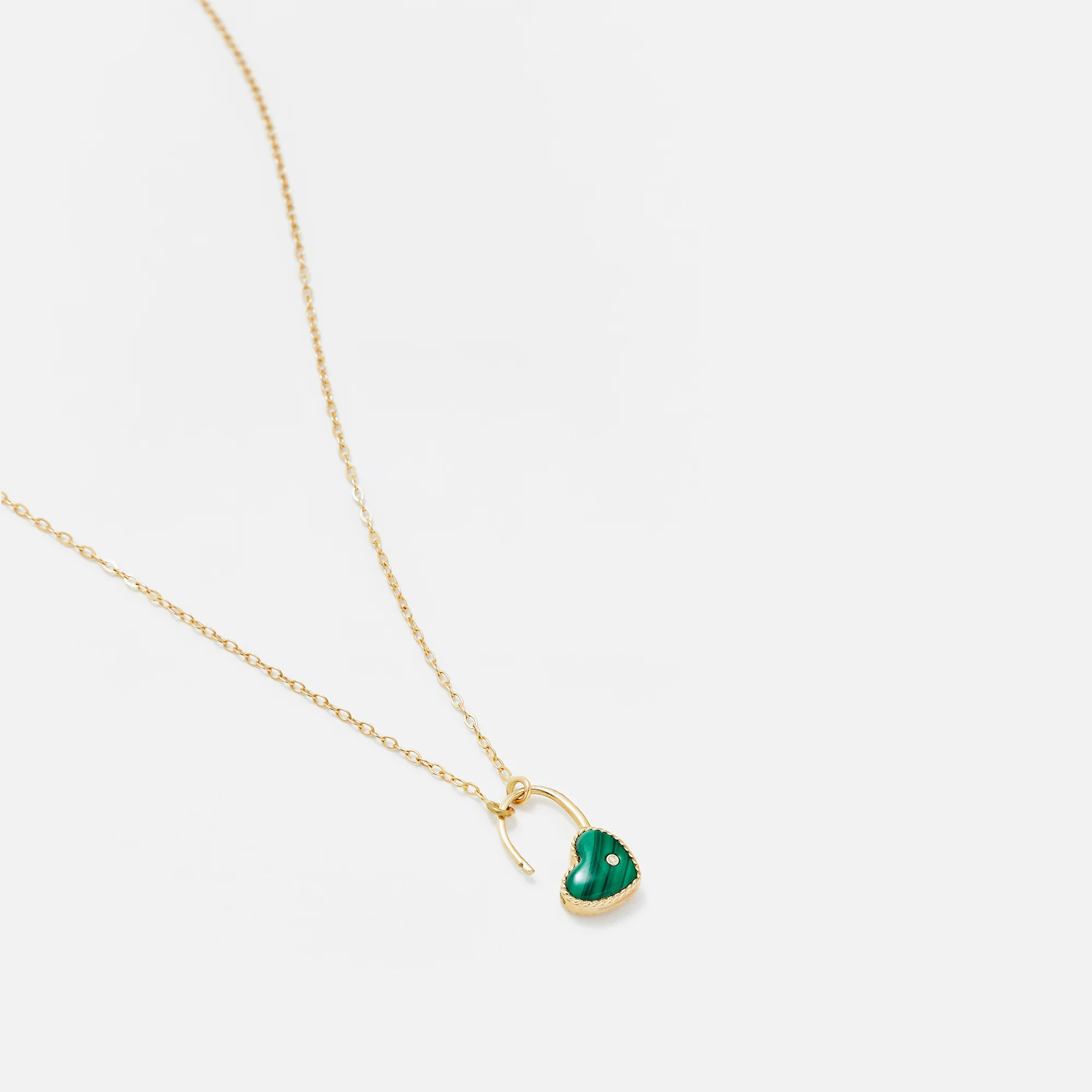 Yvonne Leon Collier Cadenas Coeur Couleur PM -Green / Yellow - Image 2