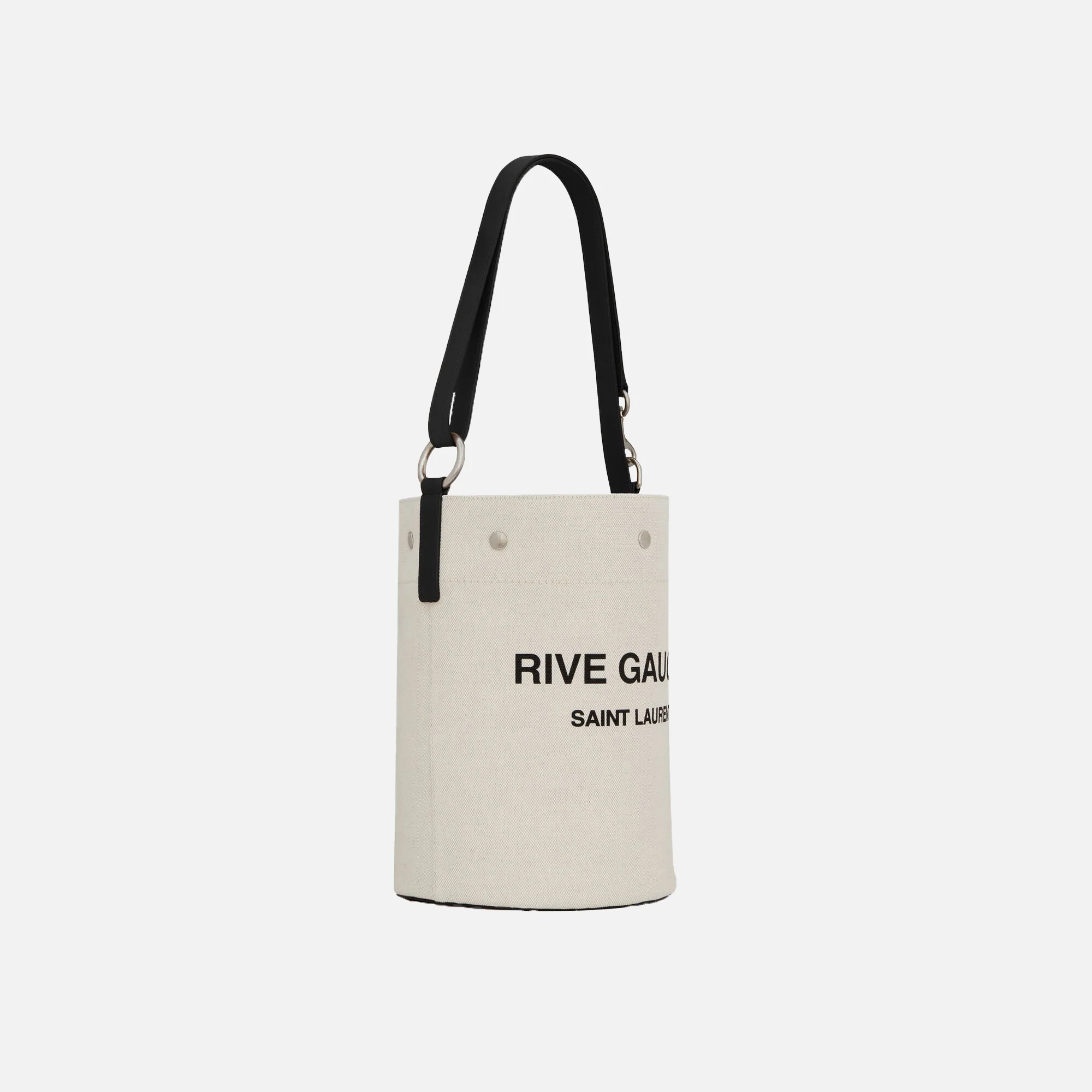 Saint Laurent YSL Rive Gauche Bucket Bag - White - Image 2