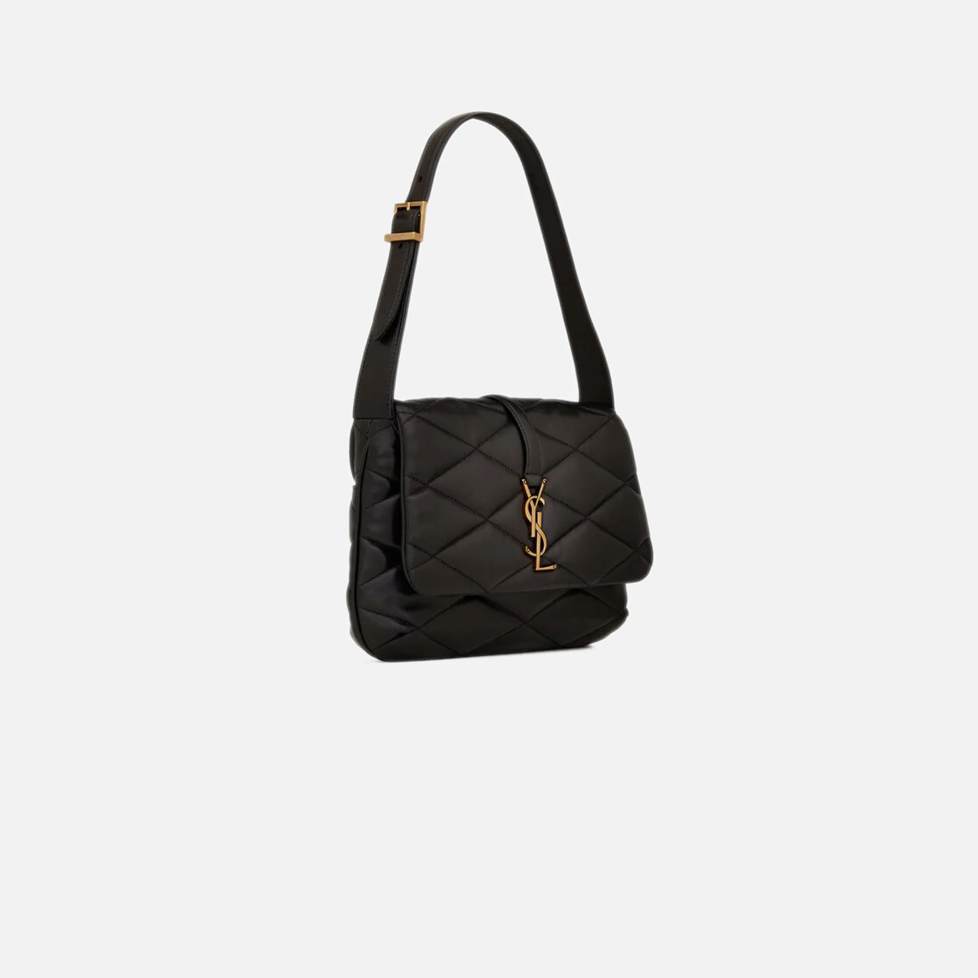 Saint Laurent YSL Matelasse Shoulder Bag - Black - Image 2